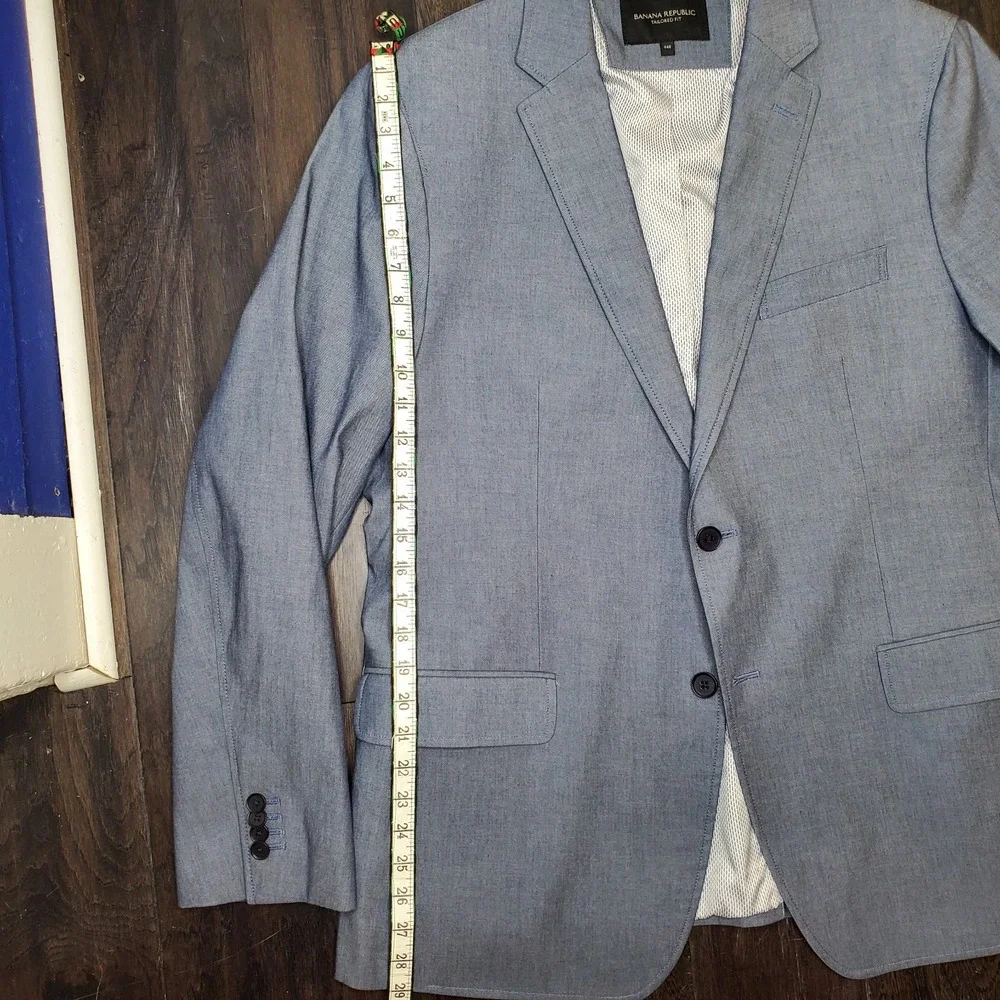 Banana Republic 44R cotton blazer jacket sport suit coat tailored fit